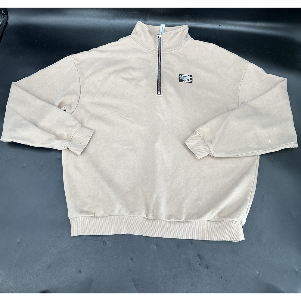 Uniquely Lorna Jane Game Time Fleece‎ 1/2 Zip Hoodie Peach Size Small